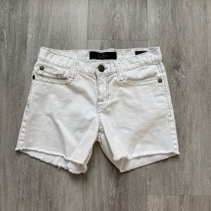 Jessica Simpson early 2000s Vintage Distressed White Denim Shorts / Jorts